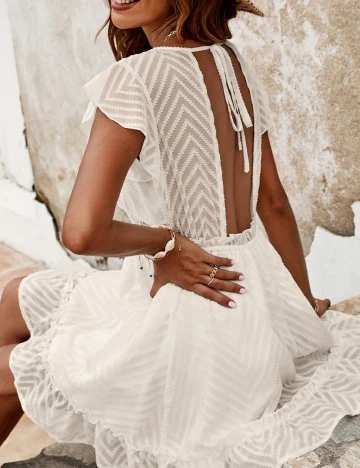 Rochie scurta SHEIN, crem