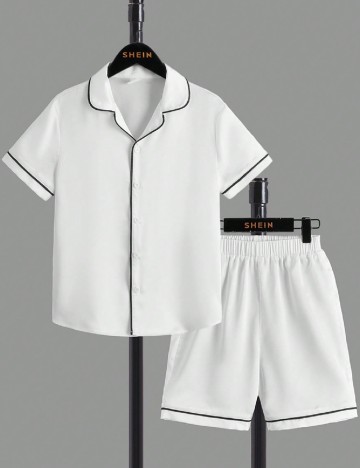 
						Pijama Shein Kids, alb