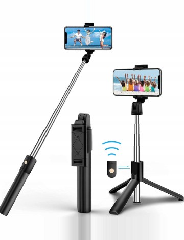 Selfie Stick Bluetooth Maxxter, negru