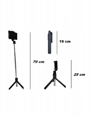 Selfie Stick Bluetooth Maxxter, negru