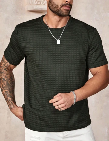 Tricou SHEIN Plus Size Men, verde