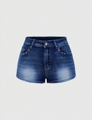 
						Pantaloni scurti Romwe, albastru
