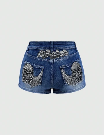 Pantaloni scurti Romwe, albastru