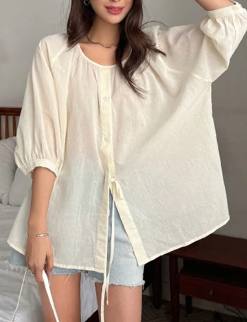 Bluza Dazy, ecru Alb
