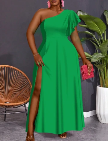 Rochie lunga SHEIN CURVE, verde