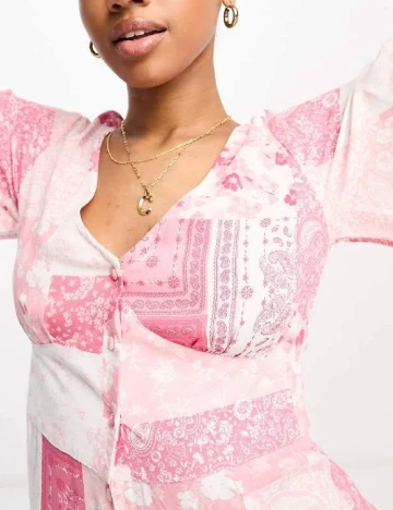 Rochie lunga Miss Selfridge, roz Roz