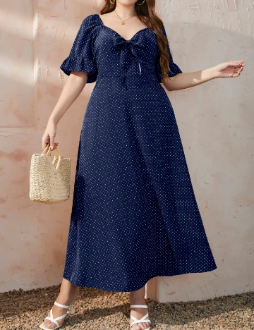 Rochie lunga SHEIN CURVE, bleumarin