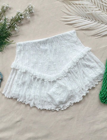 
						Fusta pantalon SHEIN, alb