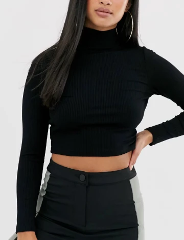 Top ASOS, negru Negru