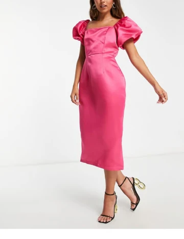 Rochie medie IN THE STYLE, roz Roz