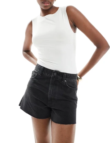 Pantaloni scurti ASOS, negru Negru