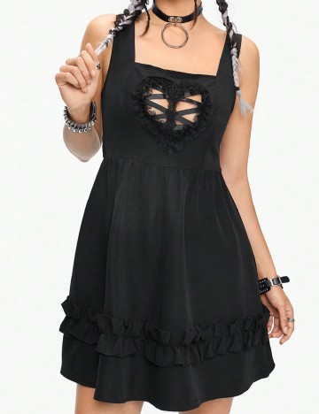 
						Rochie scurta Romwe, negru