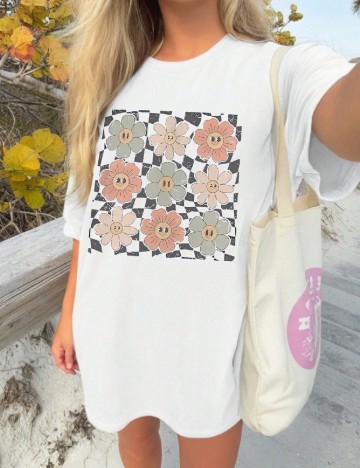 
						Tricou SHEIN, alb