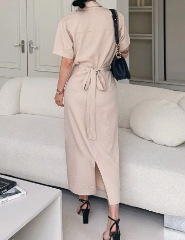 Rochie lunga Dazy, crem Crem