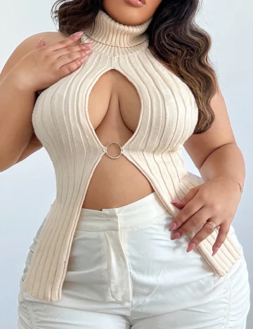Top SHEIN CURVE, crem