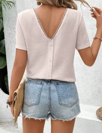 Tricou SHEIN, crem