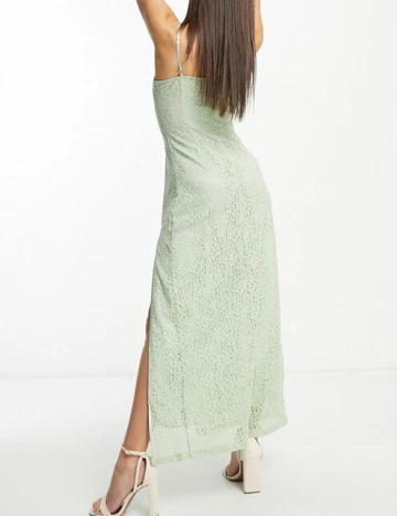 Rochie lunga extro&vert, verde Verde