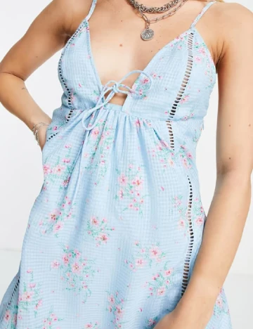 Rochie scurta Reclaimed Vintage, albastru Albastru