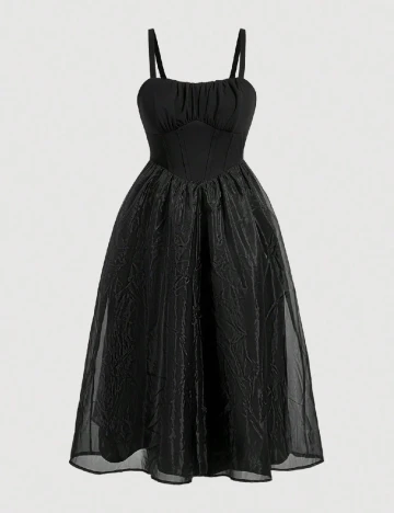 Rochie medie SHEIN CURVE, negru Negru