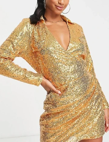 Rochie scurta IN THE STYLE, auriu Galben