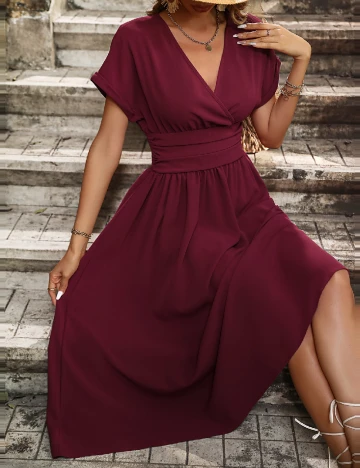 Rochie medie SHEIN, grena