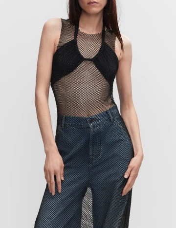 Bluza Mango, negru Negru