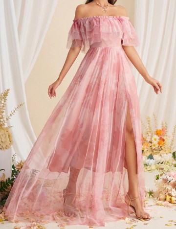 
						Rochie lunga SHEIN, roz