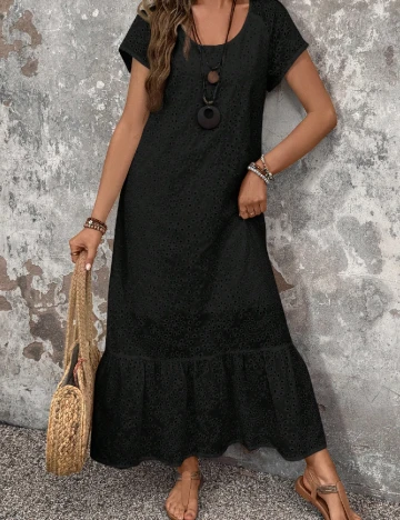 Rochie lunga Emery Rose, negru Negru