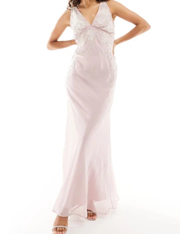 Rochie lunga ASOS, roz Roz