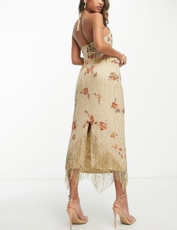 Rochie medie ASOS, bej
