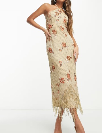 Rochie medie ASOS, bej