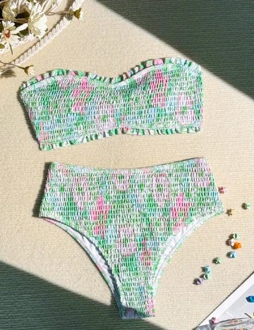 Costum de baie SHEIN, floral print Floral print