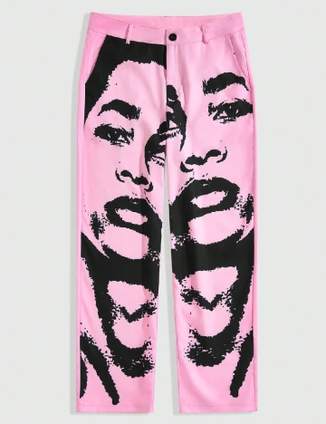 Pantaloni Romwe, roz Roz