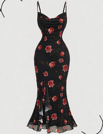 Rochie lunga SHEIN, negru Negru