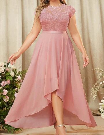 Rochie lunga SHEIN CURVE, roz
