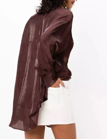 Camasa Oversize ASOS, maro Maro