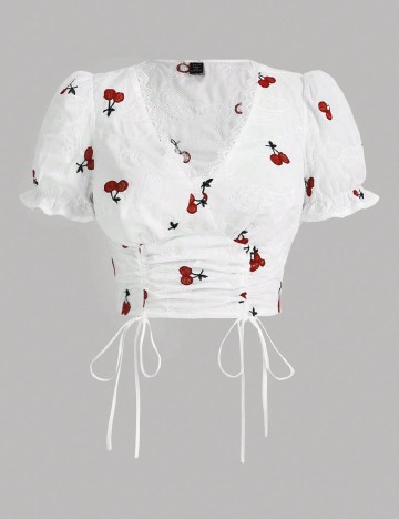 
						Top SHEIN CURVE, alb