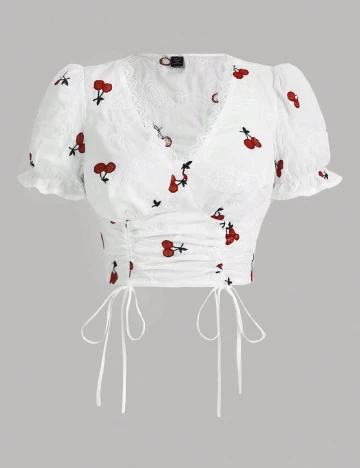 Top SHEIN CURVE, alb Alb
