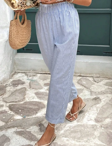 Pantaloni SHEIN, albastru Albastru