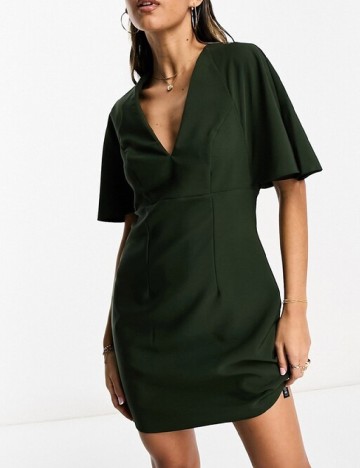 
						Rochie scurta ASOS, verde