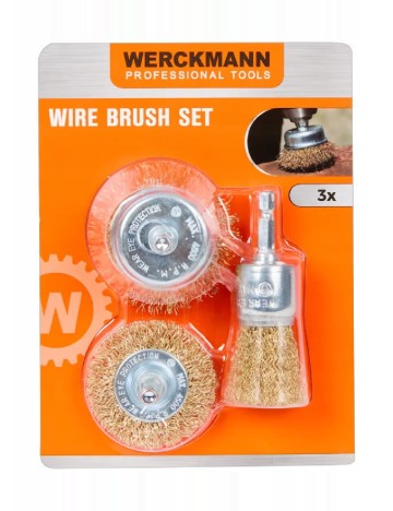 Set perii de sarma 3 bucati Werckmann, argintiu