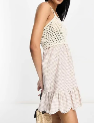 Rochie scurta ASOS, crem Crem