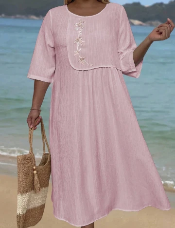 Rochie medie SHEIN CURVE, roz Roz