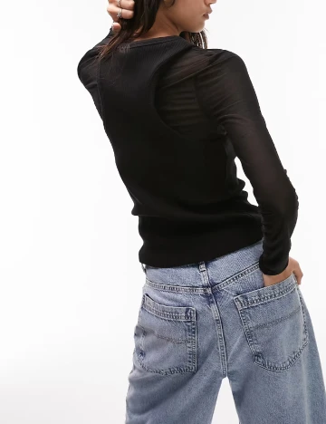Bluza Top Shop, negru