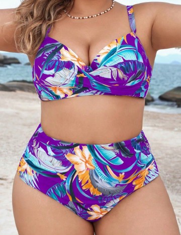 
						Costum de baie SHEIN CURVE, mov