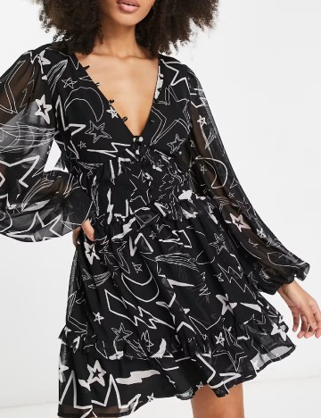 
						Rochie scurta ASOS, negru