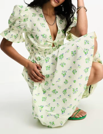 Rochie medie ASOS, verde Verde