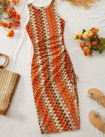 Rochie medie SHEIN, mix culori Portocaliu