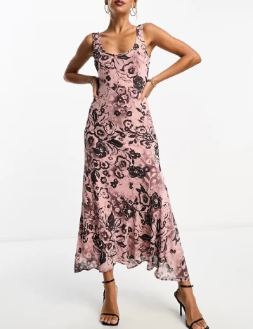 Rochie medie ASOS, roz