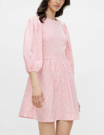 Rochie scurta Pieces, roz Roz